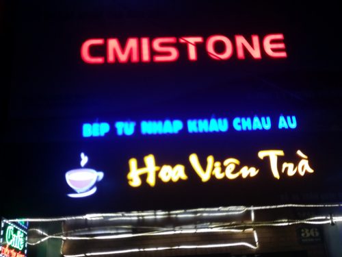 bien quang cao quán cafe, tra hoa