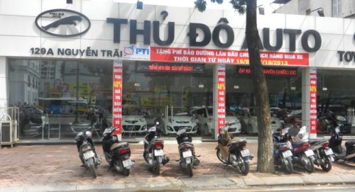 Mẫu biển quảng cáo oto gara Thủ Đô