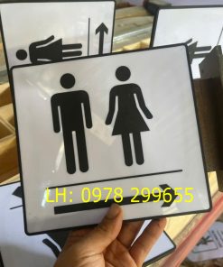 biển nhà vệ sinh toilet đẹp có chân đế rẻ